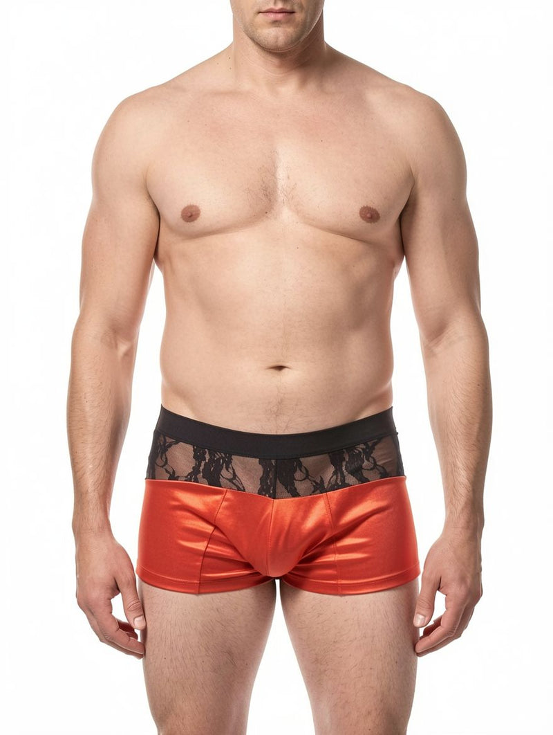 Men's Metallic Lace Waistband Boxer Shorts