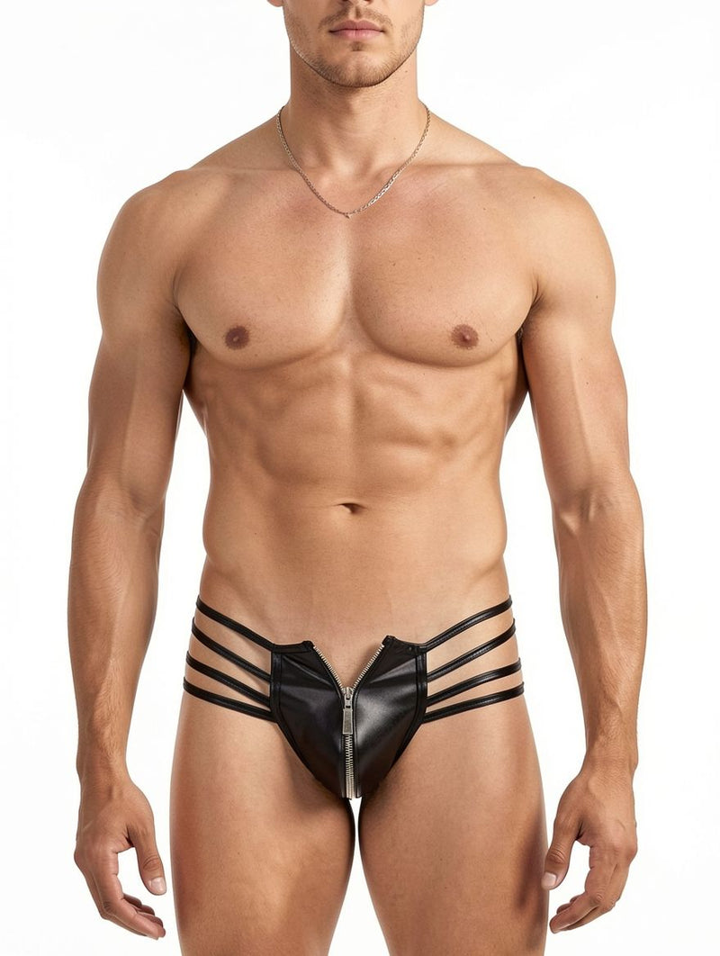 Men's Frosting Jockstrap Vinyl Underwear
