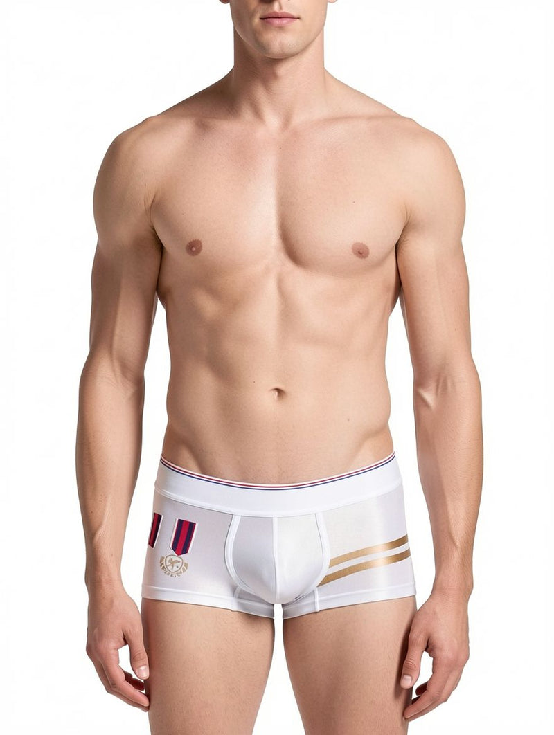 Men's White Boxer Brief