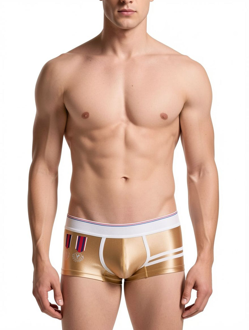 Men's White Boxer Brief Set