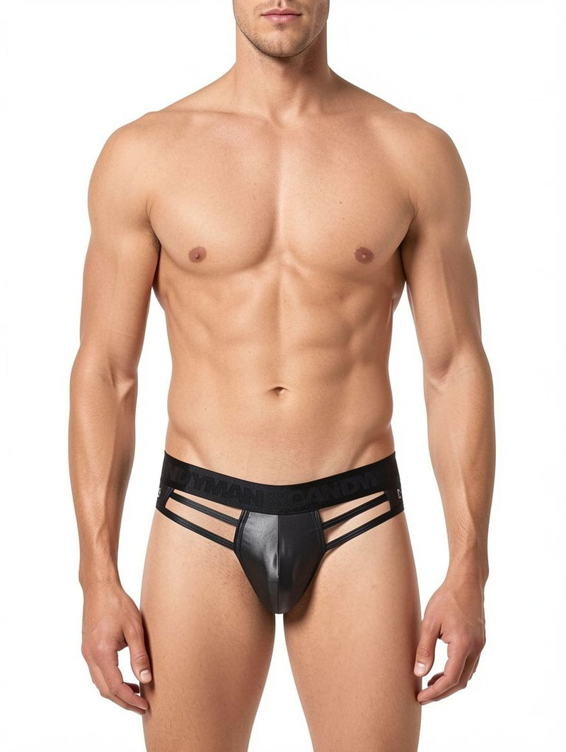 Men's Sexy Black Vinyl Pants