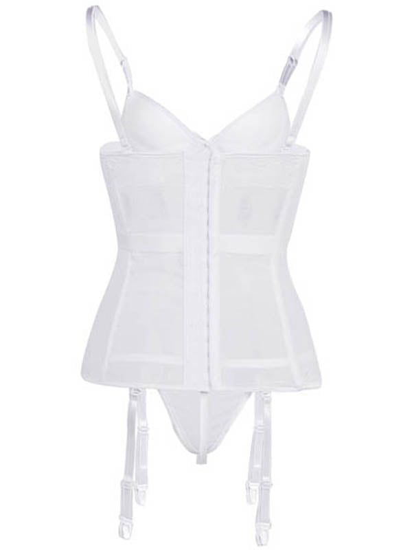 Women's Sexy White Straps Lace Bustier