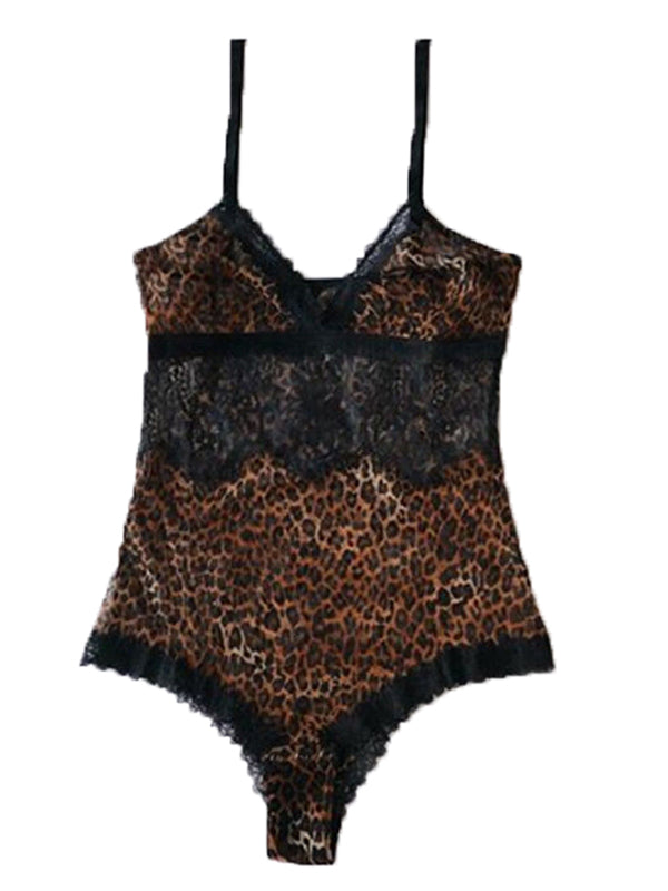 Women's Leopard Print Sexy Teddy Lingerie