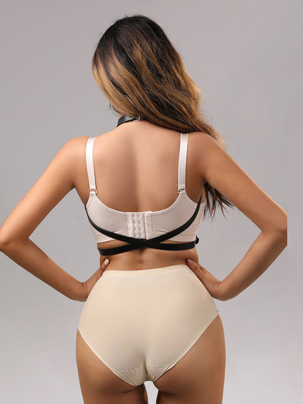 Women's Punk Leather Body Chain Belt Harness