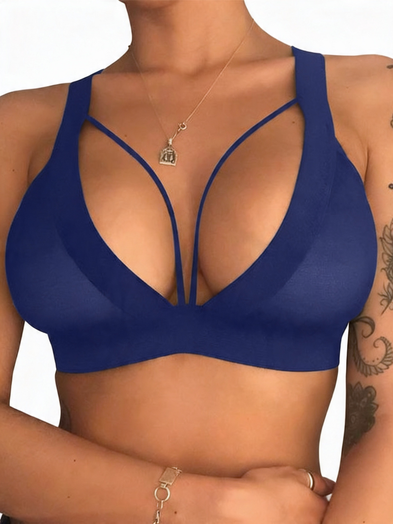 Women's Sexy Strappy Deep V-Neck Push-Up Bra