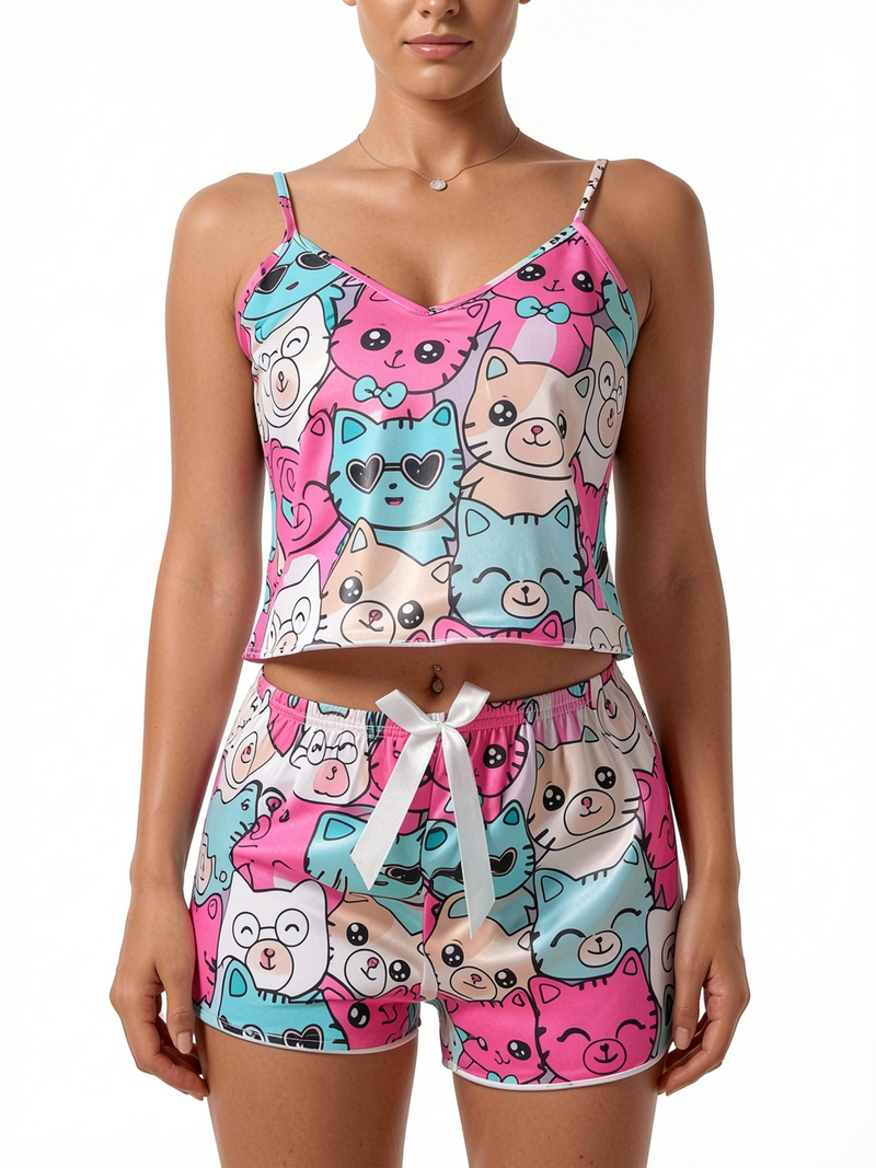 Women's Adjustable Strap Sleepwear Set