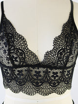 Women's Black Scalloped Lace Bralette & High-Waist Panty Lingerie Set – view 5