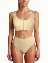 Women's Nude Front Closure Posture Support Sports Bra Bustier Top – view 6