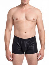 Men's Faux Leather Open-Back Fetish Boxer Shorts – view 4