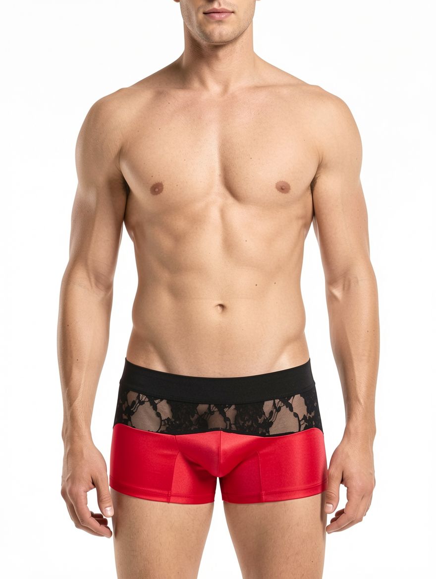 Men's Red & Black Lace Pants – view 4
