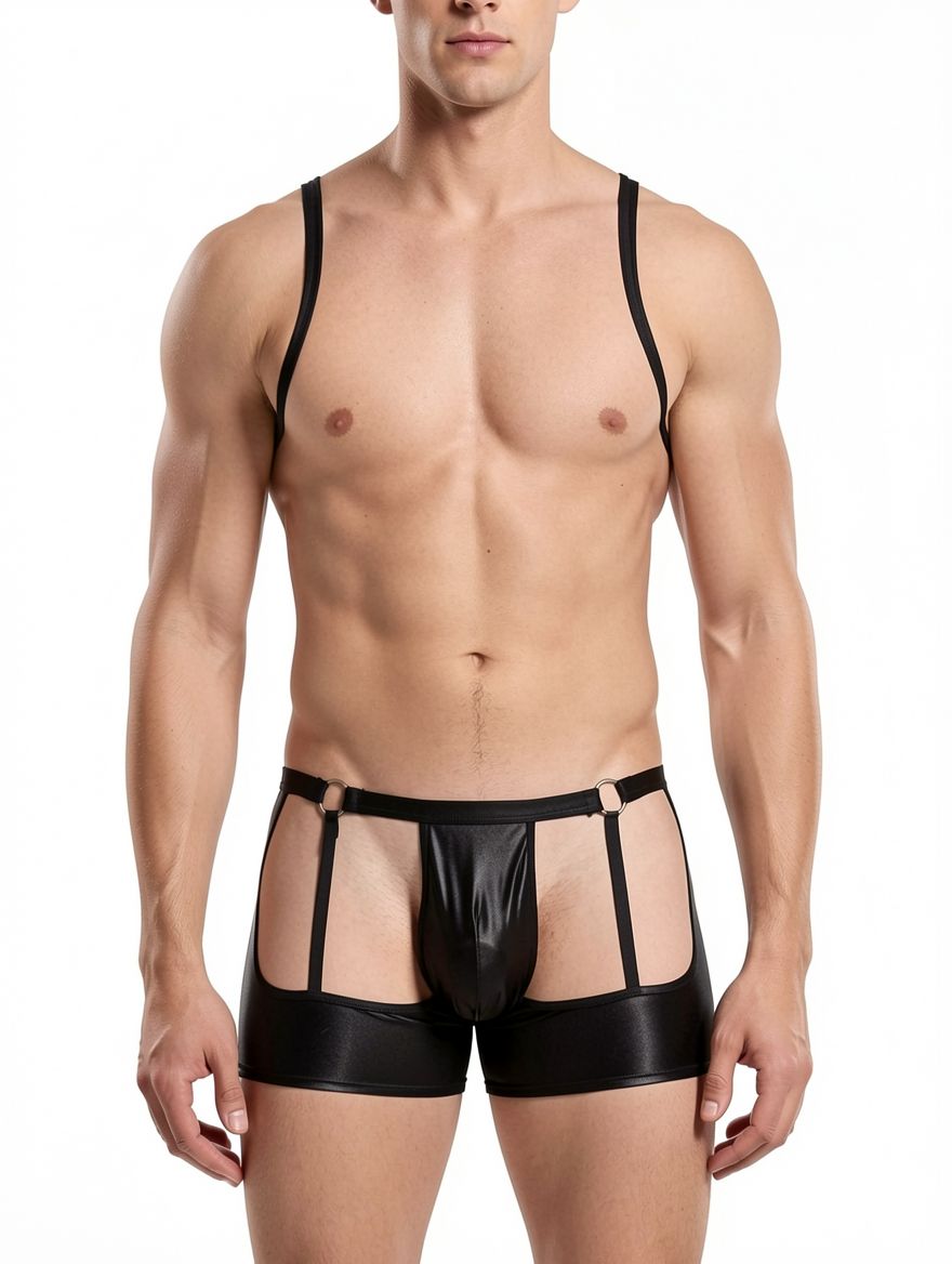 Men's Erotic Black Boxer Underwear – view 3
