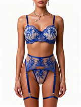 Women's Sexy Garter Belt & Thong Lingerie Set – Style LO3115 – view 3