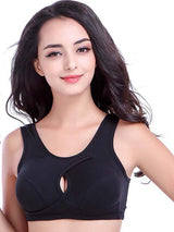 Fashion Black Top Padded Sports Bra – view 2