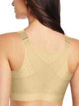 Women's Nude Front Closure Posture Support Sports Bra Bustier Top – view 1
