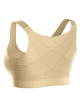 Women's Nude Front Closure Posture Support Sports Bra Bustier Top – view 4