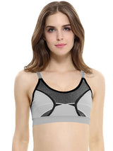 Fitness Custom Made Sports Bra with Mesh Panel – view 3