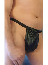Men's Faux Leather G-String Thong – view 2