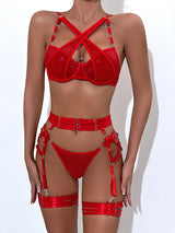 Women's Sexy Garter Belt & Thong Lingerie Set – Style LO3088 – view 4