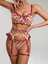 Women's Sexy Garter Belt & Thong Lingerie Set – Style LO3759 – view 2