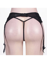 Women's Sexy Garter Belt & Thong Lingerie Set – Style W734104B – view 1