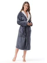 Women's Polyester Coral Fleece Bathrobe – view 9
