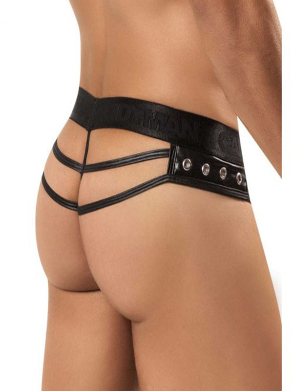 Men's Sexy Black Vinyl Pants – view 1