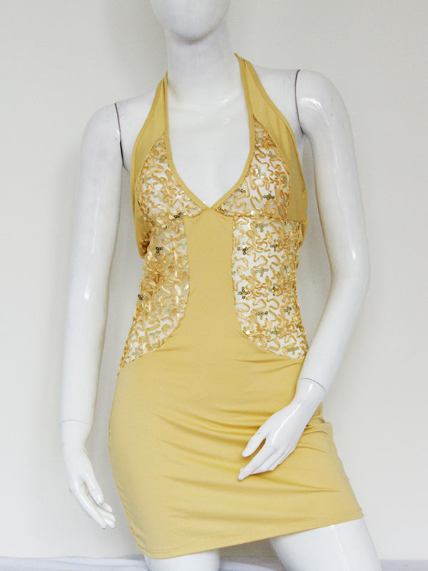 Women's Sexy Sequin Halter Mini Dress Lingerie – view 1