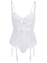 Women's Sexy White Straps Lace Bustier – view 2