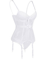 Women's Sexy White Straps Lace Bustier – view 3