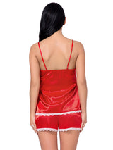 Women's Silk Adjustable Strap Sleepwear Set Lace Romantic Nightwear – view 2