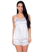 Women's Silk Adjustable Strap Sleepwear Set Lace Romantic Nightwear – view 4