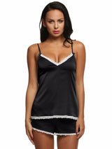 Women's Silk Adjustable Strap Sleepwear Set Lace Romantic Nightwear – view 7