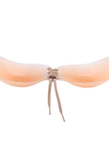 Women's Nude Silicone Lace-Up Adhesive Backless Invisible Bra – view 3