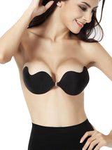 Women's Black Wing-Shaped Strapless Adhesive Invisible Bra – view 1