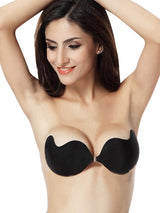 Women's Black Wing-Shaped Strapless Adhesive Invisible Bra – view 2