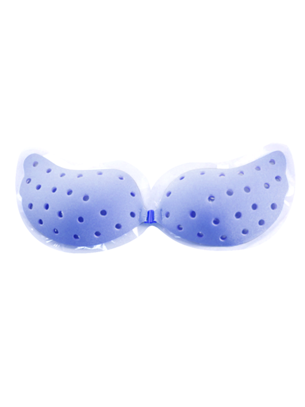 Women's Blue Breathable Mango-Shape Adhesive Invisible Bra – view 1