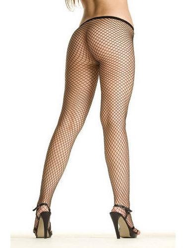 Women's Black Diamond Fishnet Footless Tights – view 1