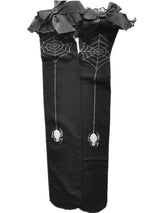 Women's Black Spider Web Lace-Top Thigh-Highs with Bows – view 3