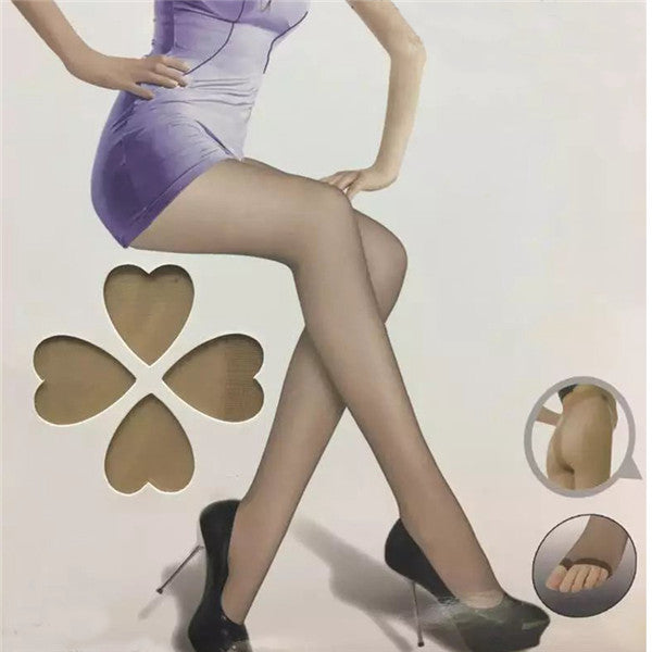 Women's Beige Open-Toe Ultra-Sheer Pantyhose Tights – view 1