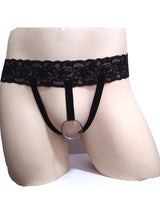 Wide Lace G-String Crotchless Thong Underwear – view 1