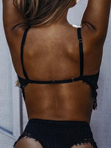 Women's Black Lace Sexy Bra Set – view 1