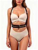 Women's Punk Leather Body Chain Belt Harness – view 3