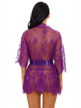 Women's Sexy Sheer Black Lace Babydoll Lingerie – view 4