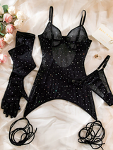 Women's Sexy Sparkle Mesh Babydoll Lingerie – view 3