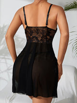 Women's Sexy Deep V-Neck Lace Babydoll Lingerie – view 2