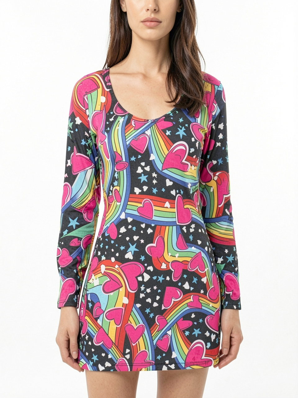 Sexy Women Long Sleeve Mini Dress
