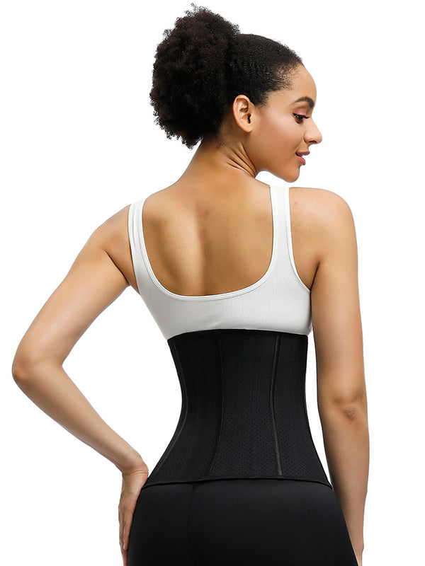 Black 25 Steel Boned Waist Trainer Hooks