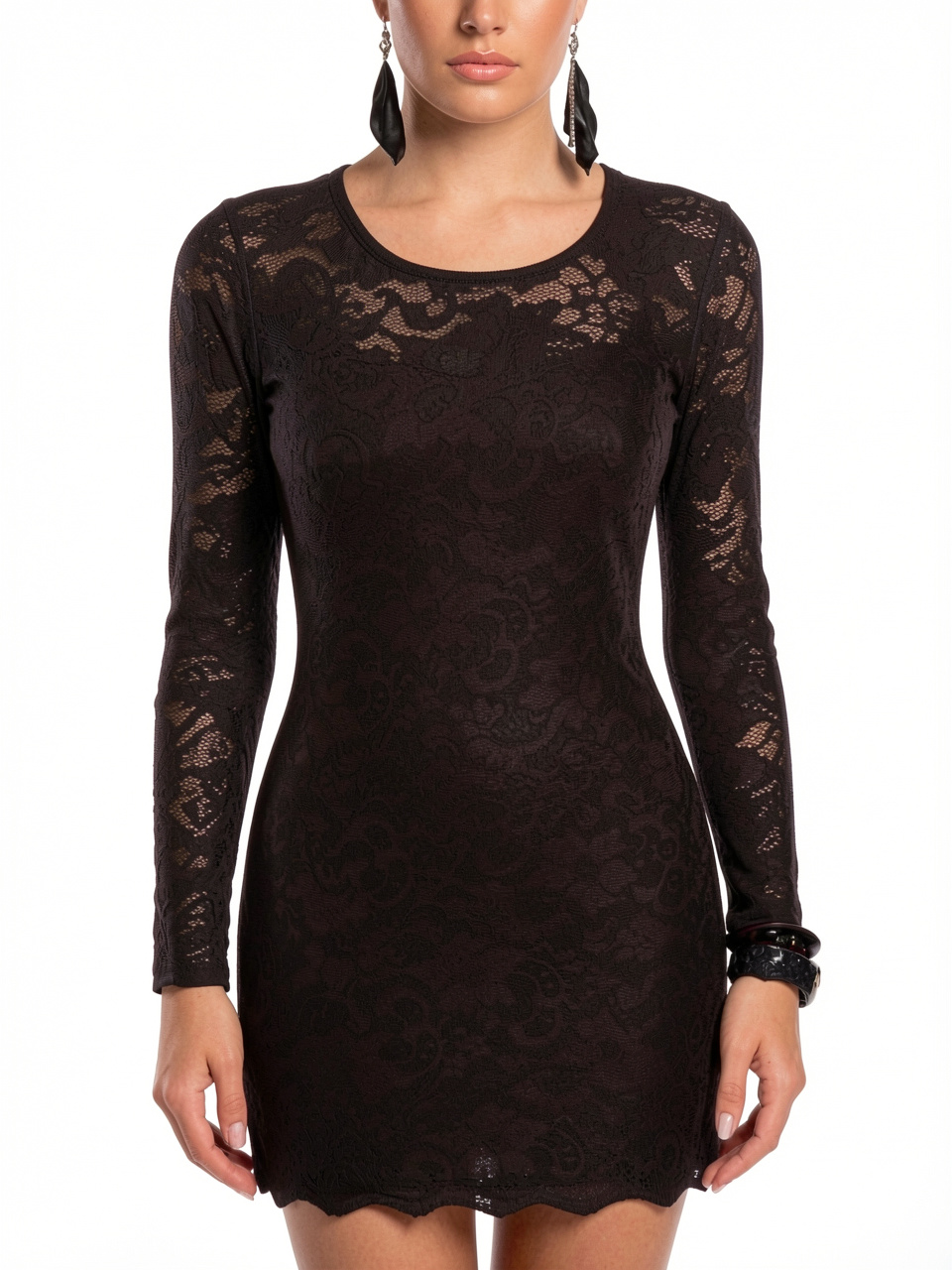 Long Sleeve Lace Bodycon Dress