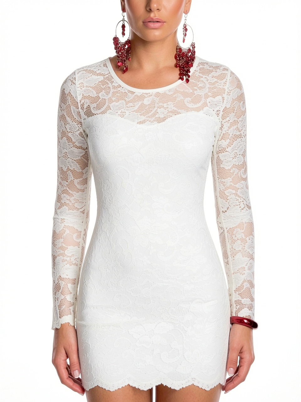 Long Sleeve Lace Bodycon Dress