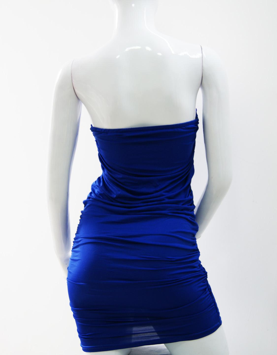 Strapless Sequin Bust Ruched Mini Dress